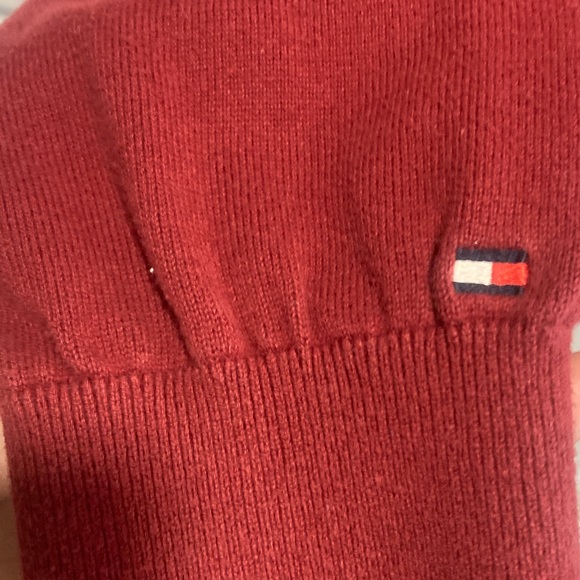 Tommy Hilfiger Red crewneck Sweater size L 100% cotton - Picture 4 of 6